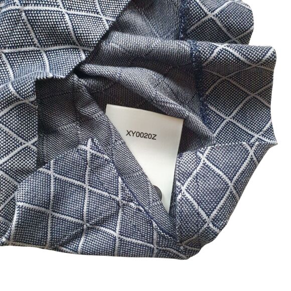 Vintage Dunhill Golf Polo Shirt Mens Small Blue Diamond Long Sleeve Italy - Picture 7 of 10